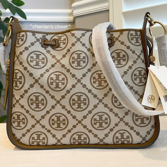 🔥NeW! Tory Burch T Monogram Jacquard Bell Bag - Picture 17 of 17